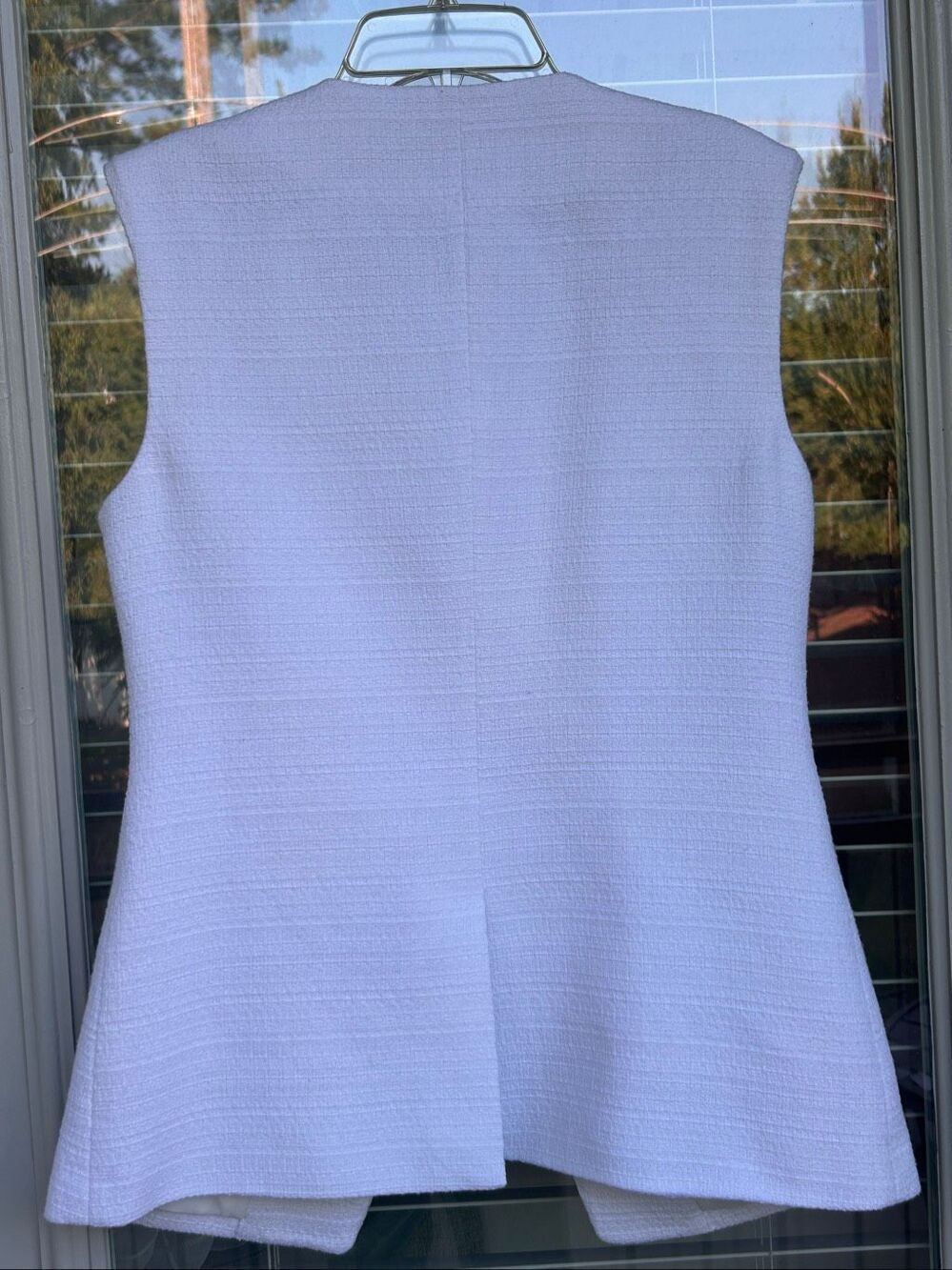 Veronica Beard Tamara White Textured Blazer Vest Size 8 - Picture 5 of 11